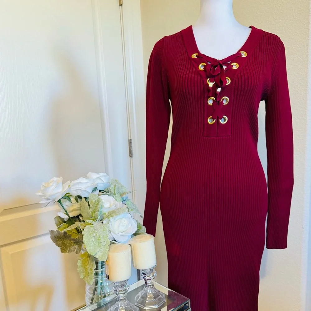 NWT Michael Kors Elegant Long Sleeve Dress